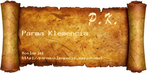Parma Klemencia névjegykártya